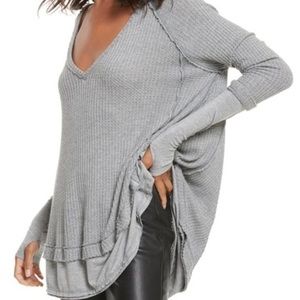 Free People Laguna Grey Long Sleeve Thermal